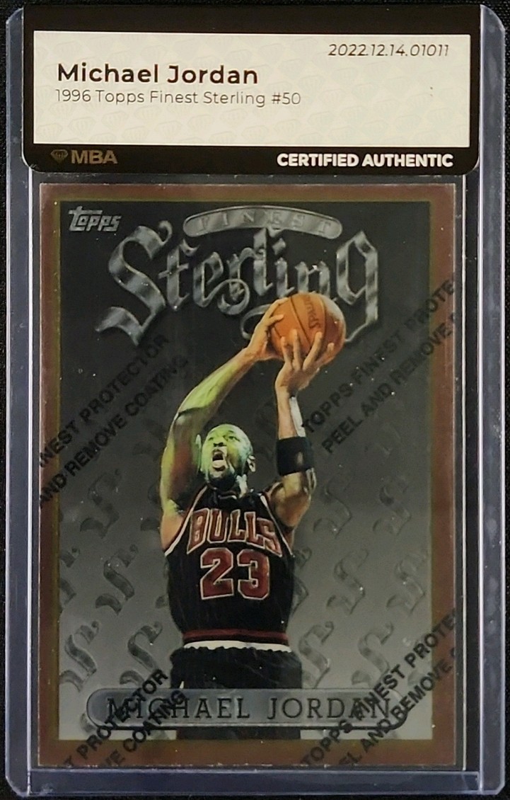 1996 Finest w/ Coating Michael Jordan #50 MBA AUTH