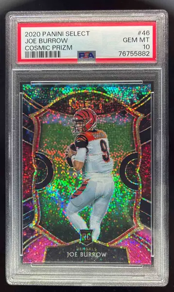 2020 Panini Select Cosmic Prizm SSP #46 Joe Burrow RC Concourse PSA 10