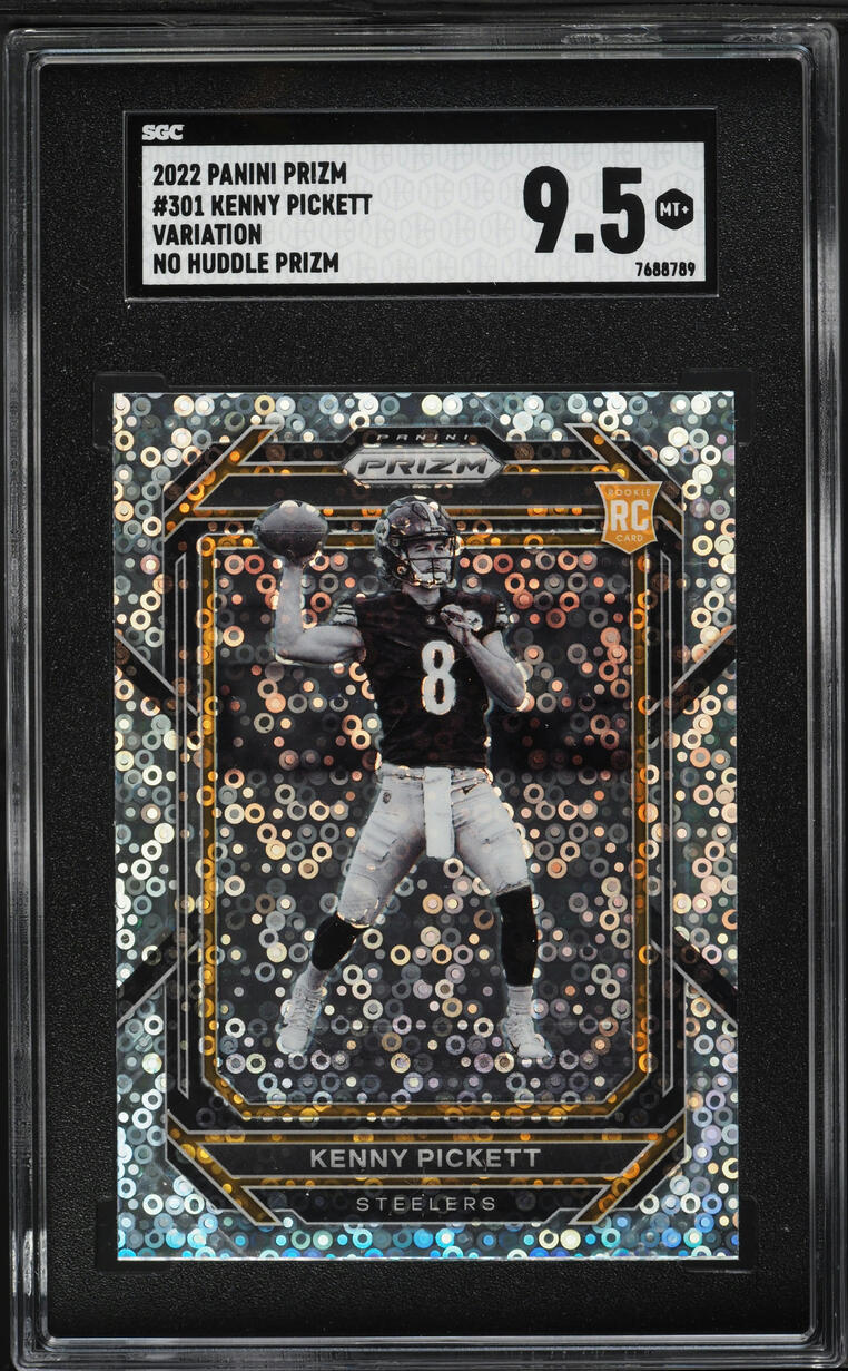 2022 Panini Prizm Variation No Huddle Kenny Pickett ROOKIE #301 SGC 9.5 MINT+