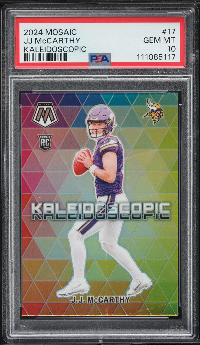 2024 Panini Mosaic Kaleidoscopic JJ McCarthy ROOKIE #17 PSA 10 GEM MINT