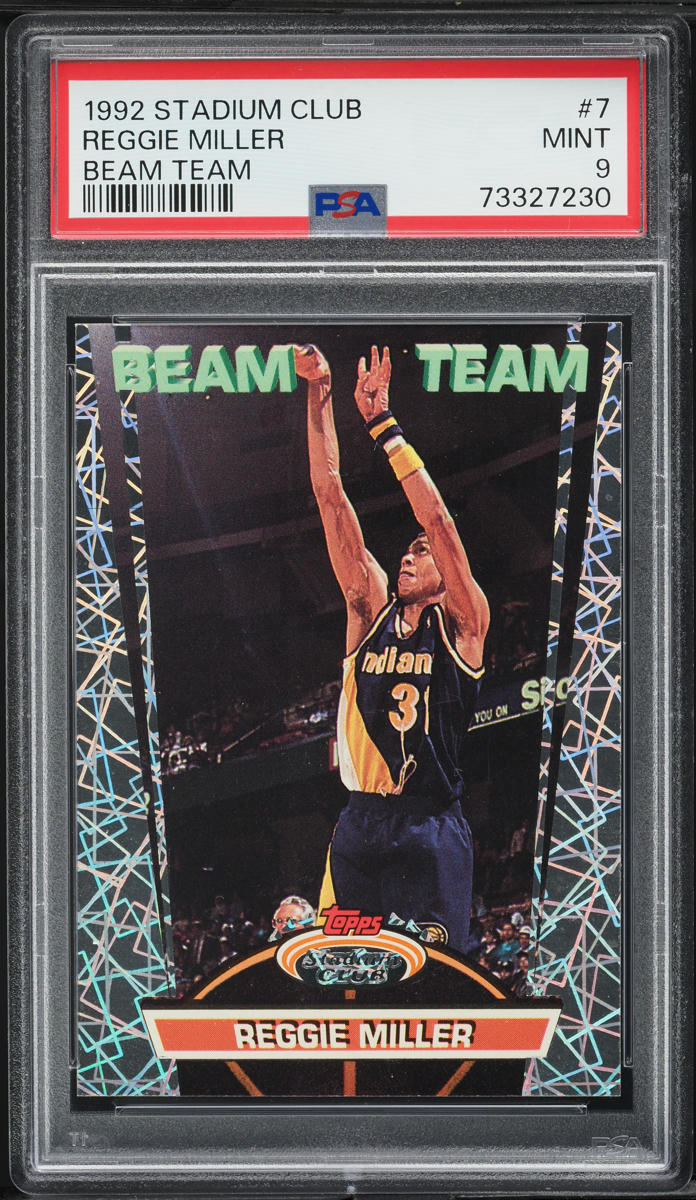 1992 Stadium Club Beam Team Reggie Miller #7 PSA 9 MINT