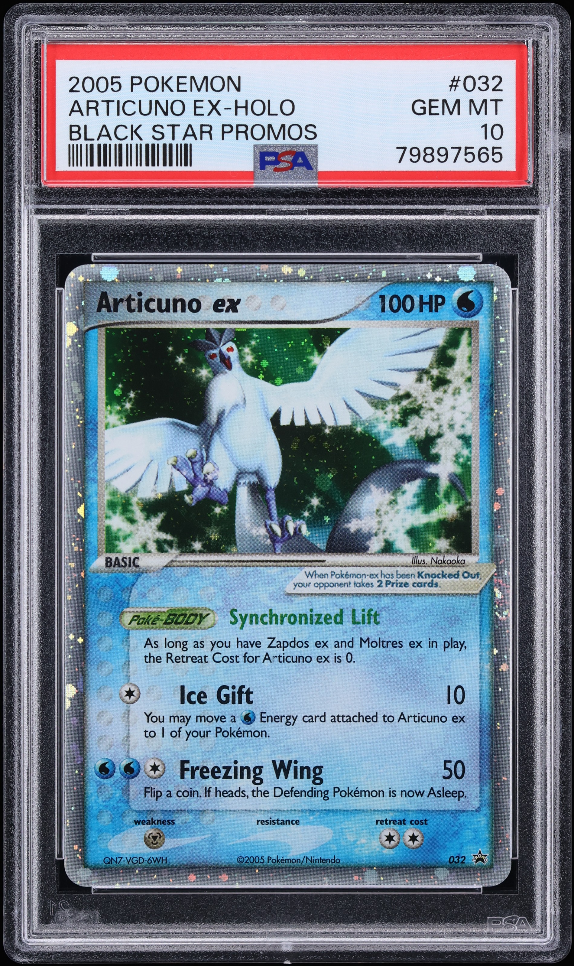 2005 Pokemon Black Star Promo Holo Articuno EX #32 PSA 10 GEM MINT