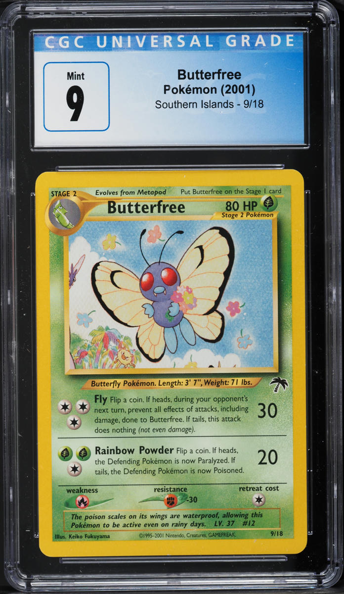 2001 Pokemon Southern Islands Butterfree #9 CGC 9 MINT