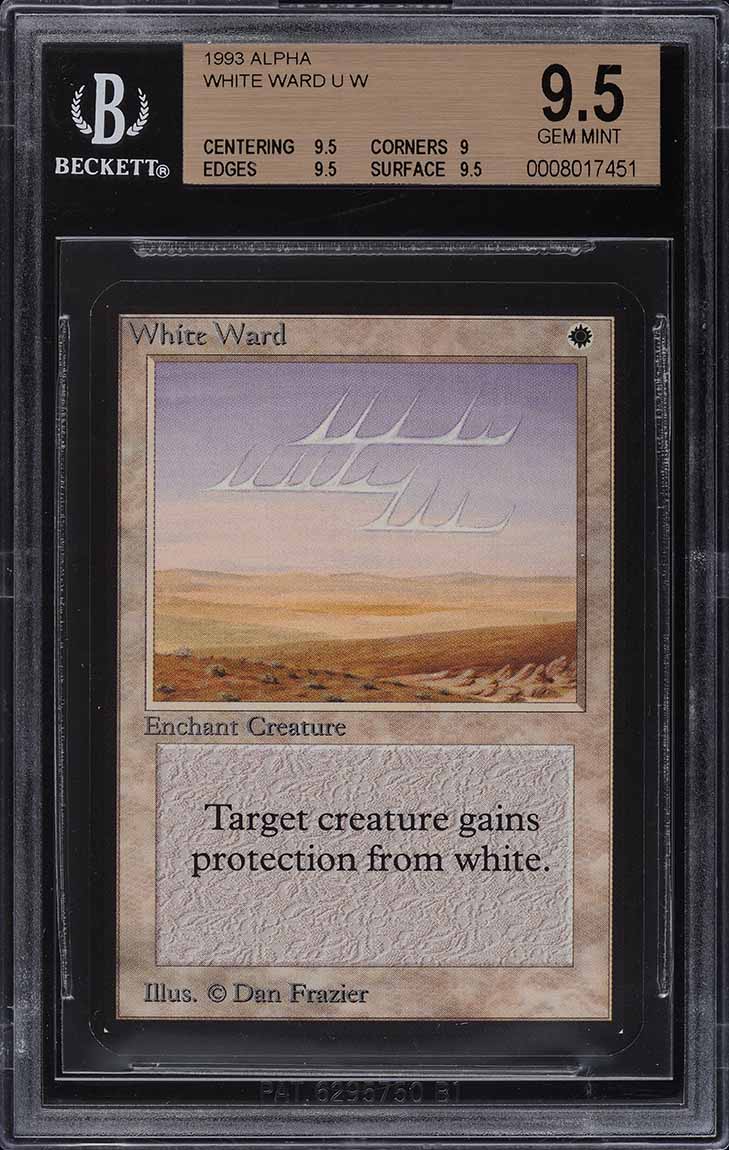 1993 Magic The Gathering MTG Alpha White Ward U W BGS 9.5 GEM MINT