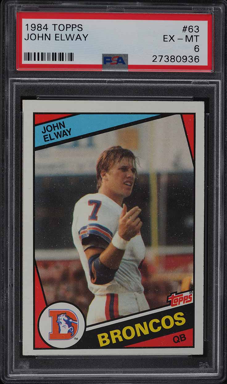 1984 Topps Football John Elway ROOKIE #63 PSA 6 EXMT