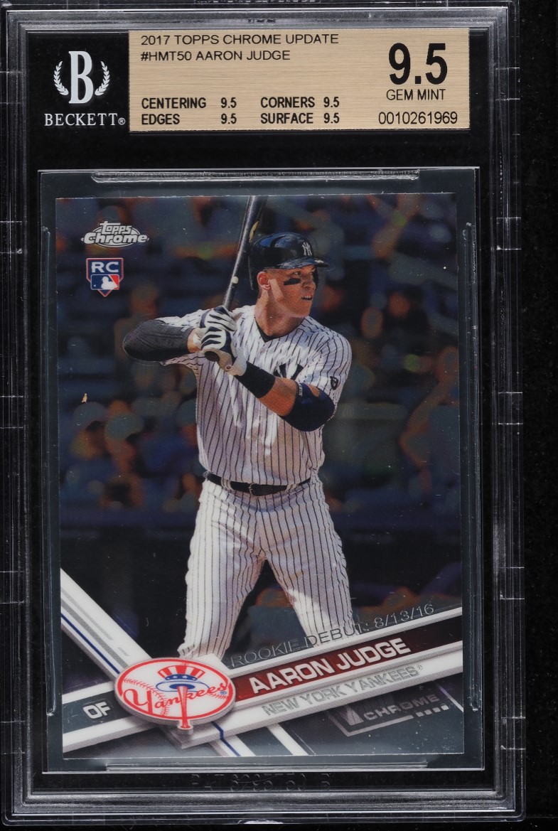 2017 Topps Chrome Update Aaron Judge ROOKIE #HMT50 BGS 9.5 GEM MINT