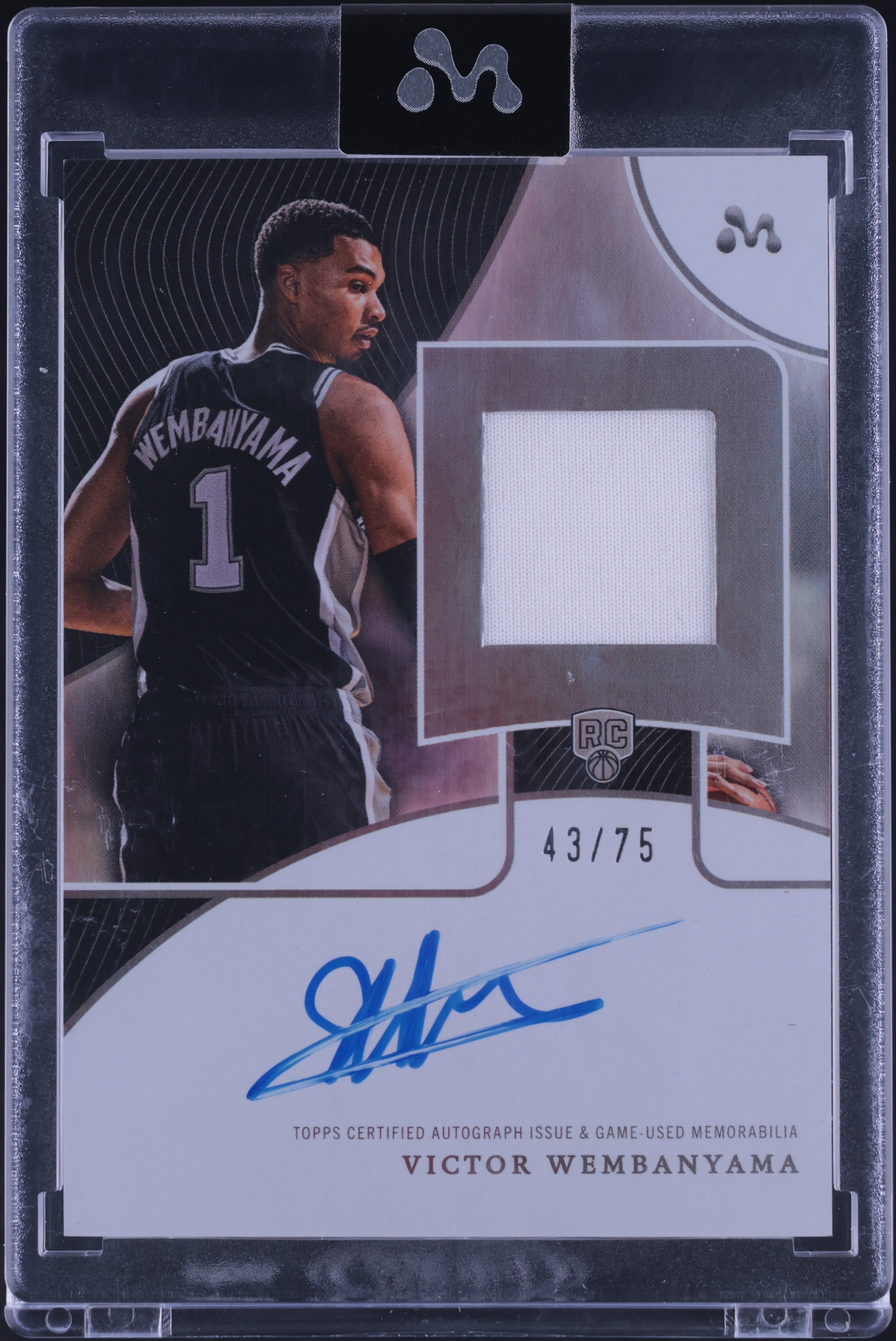2023 Topps Mercury Victor Wembanyama ROOKIE PATCH AUTO /75 #WAR-10B