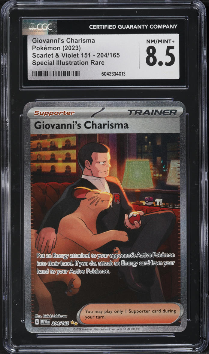 2023 Pokemon Scarlet & Violet 151 SIR Giovanni's Charisma #204 CGC 8.5 NM-MT+