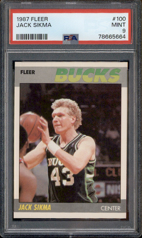 1987 Fleer #100 Jack Sikma PSA 9