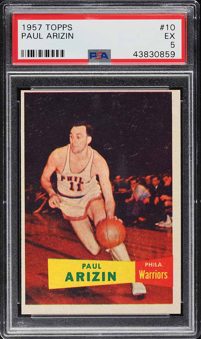 1957 Topps Basketball Paul Arizin #10 PSA 5 EX