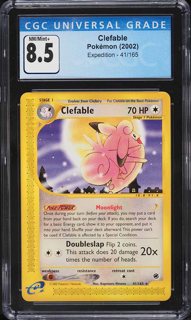 2002 Pokemon Expedition Clefable #41 CGC 8.5 NM-MT+