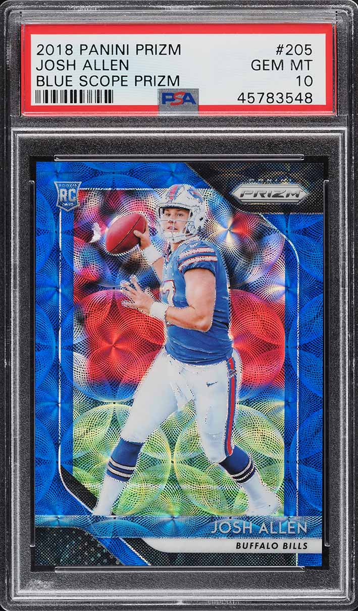 2018 Panini Prizm Blue Scope Josh Allen ROOKIE RC /99 #205 PSA 10 GEM MINT
