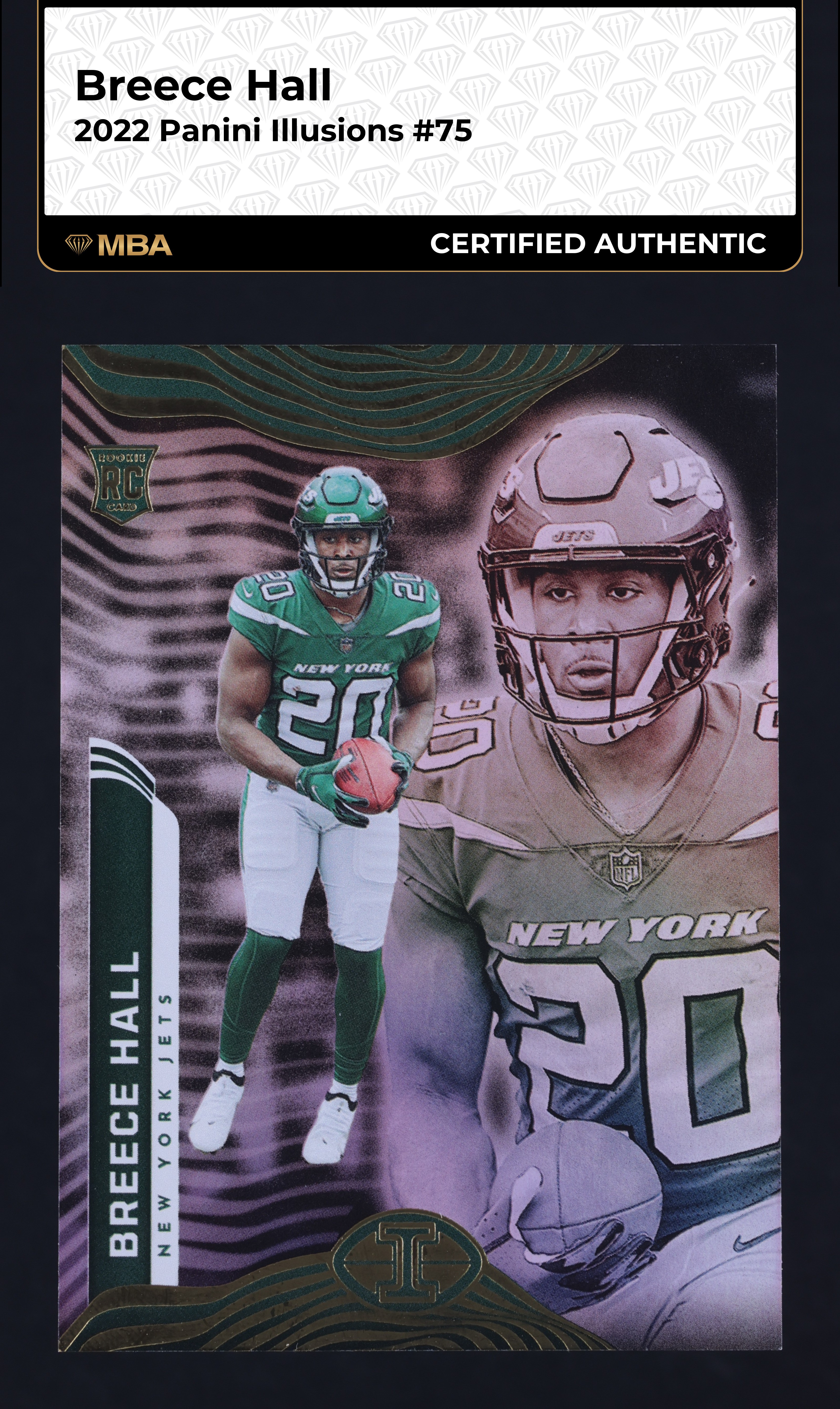 2022 Panini Illusions Breece Hall ROOKIE #75 MBA AUTH