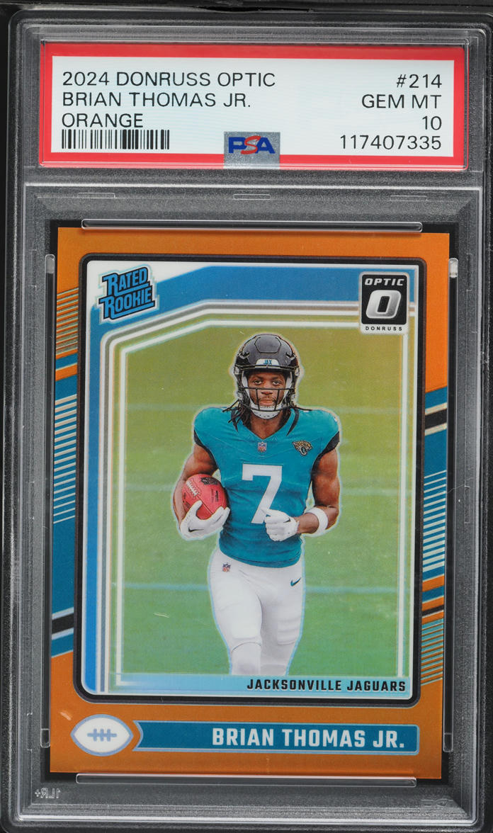 2024 Donruss Optic Orange Brian Thomas Jr. ROOKIE /249 #214 PSA 10 GEM MINT