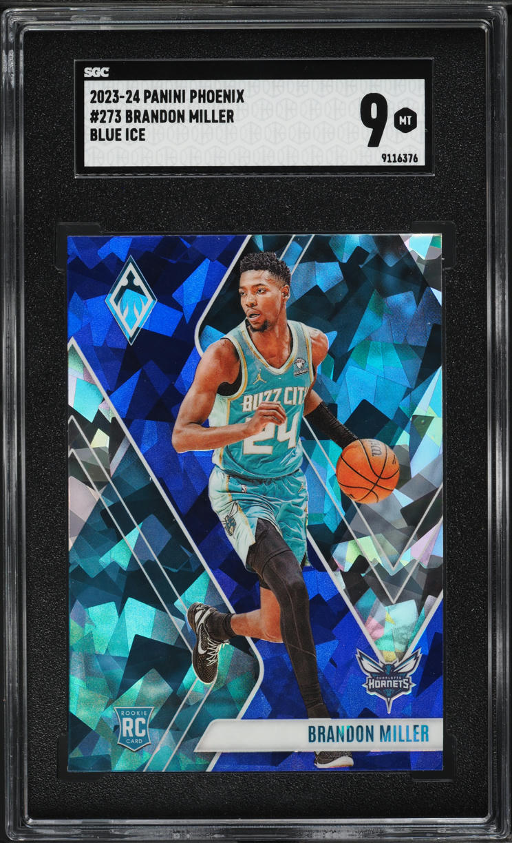 2023 Panini Phoenix Blue Ice Brandon Miller ROOKIE #273 SGC 9 MINT