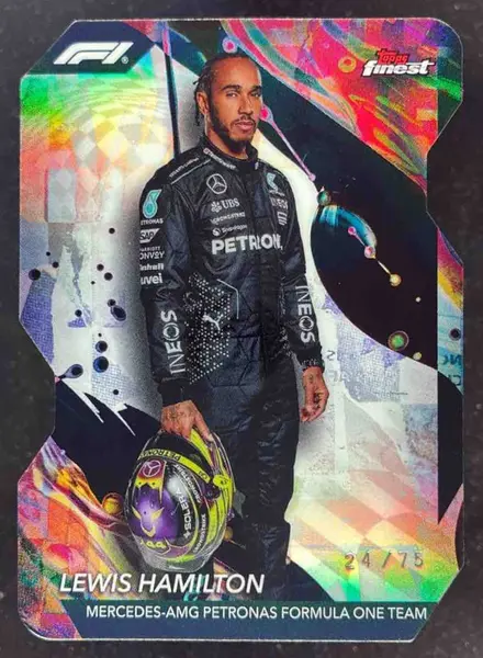 2024 Topps Finest Formula 1 Die-Cut Refractors #106 Lewis Hamilton Uncommon /75