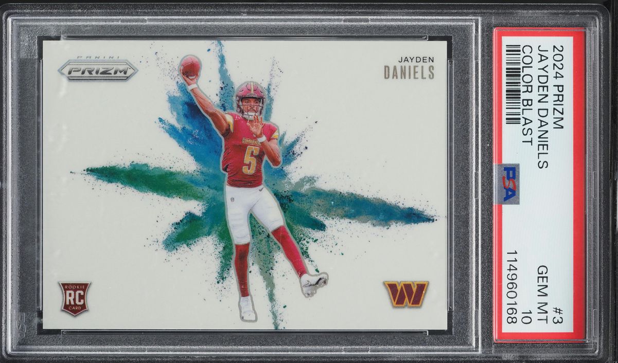 2024 Panini Prizm Color Blast Jayden Daniels ROOKIE #3 PSA 10 GEM MINT