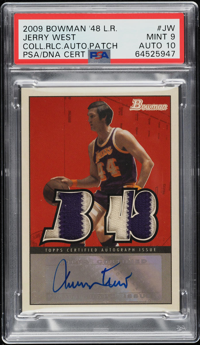 2009 Bowman '48 Locker Room Jerry West PATCH AUTO DNA 10 /24 LRCAPJW