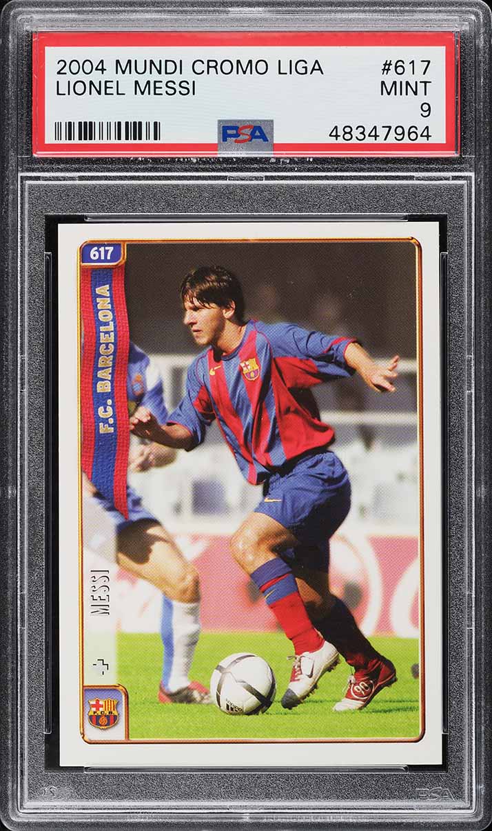 2004 Mundi Cromo Liga Lionel Messi ROOKIE #617 PSA 9 MINT
