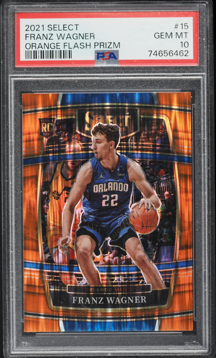 2021 Select Concourse Orange Flash Prizm Franz Wagner ROOKIE #15 PSA 10 GEM MINT