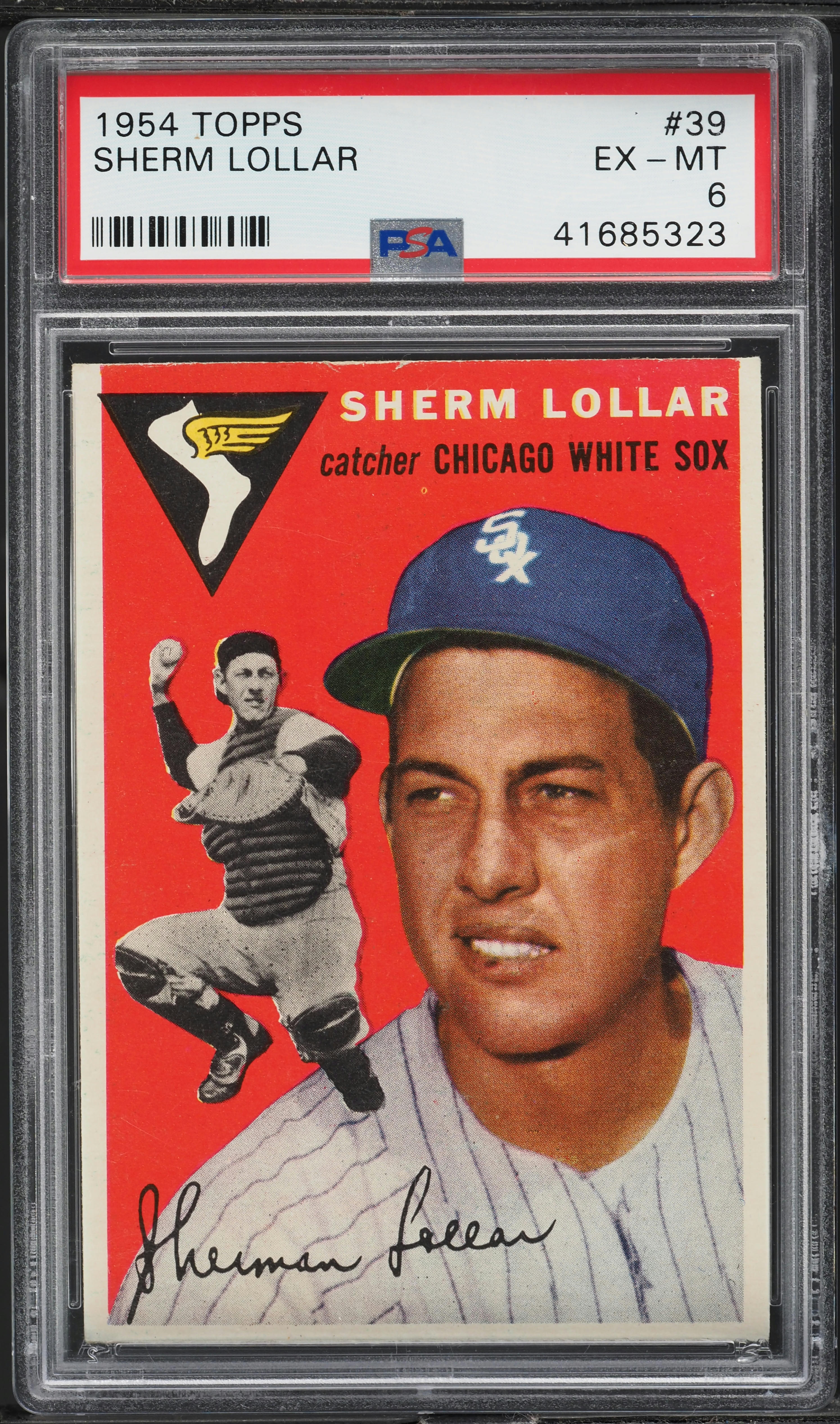 1954 Topps Sherm Lollar #39 PSA 6 EXMT