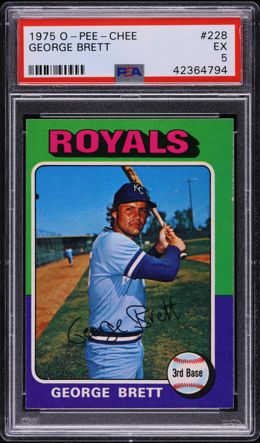 1975 O-Pee-Chee George Brett ROOKIE #228 PSA 5 EX