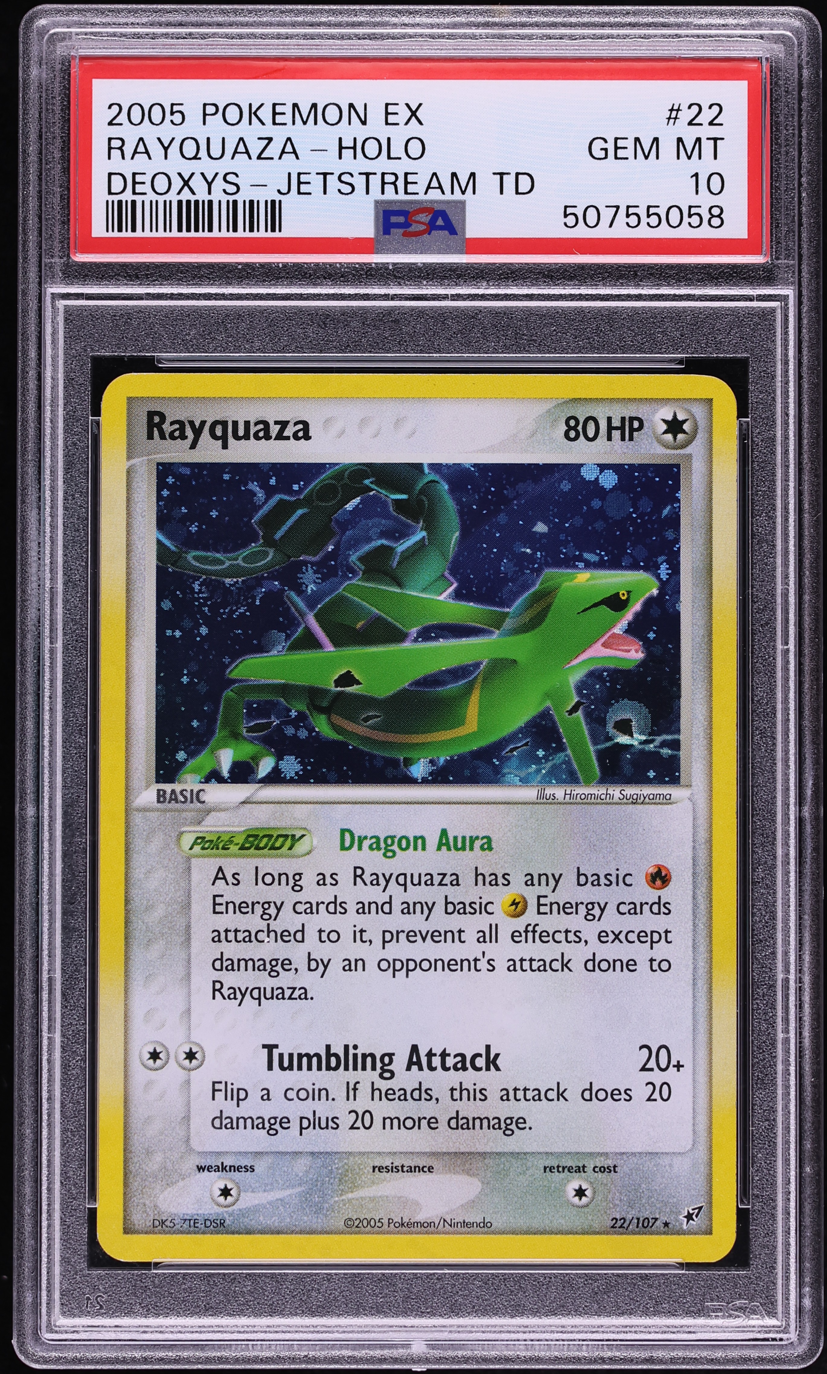 2005 Pokemon EX Deoxys Jetstream Deck Holo Rayquaza #22 PSA 10 GEM MINT