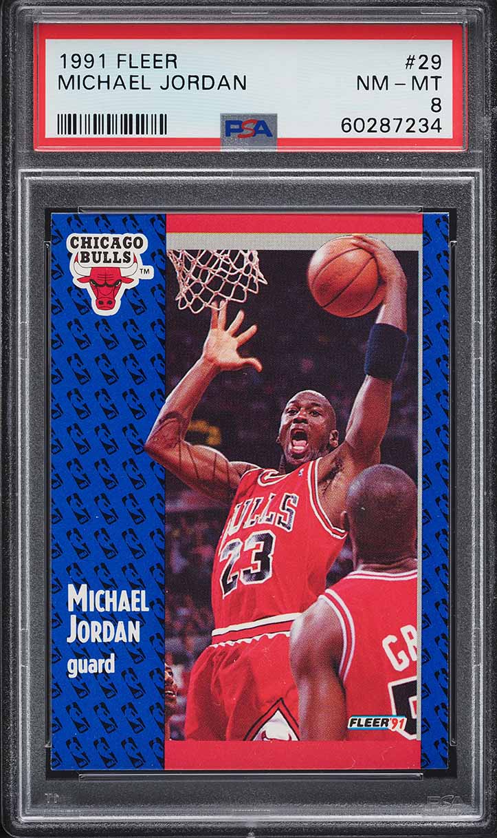 1991 Fleer Basketball Michael Jordan #29 PSA 8 NM-MT