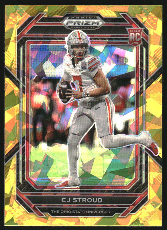 2023 Panini Prizm Draft Picks Prizms Gold Ice #102 C.J. Stroud RC