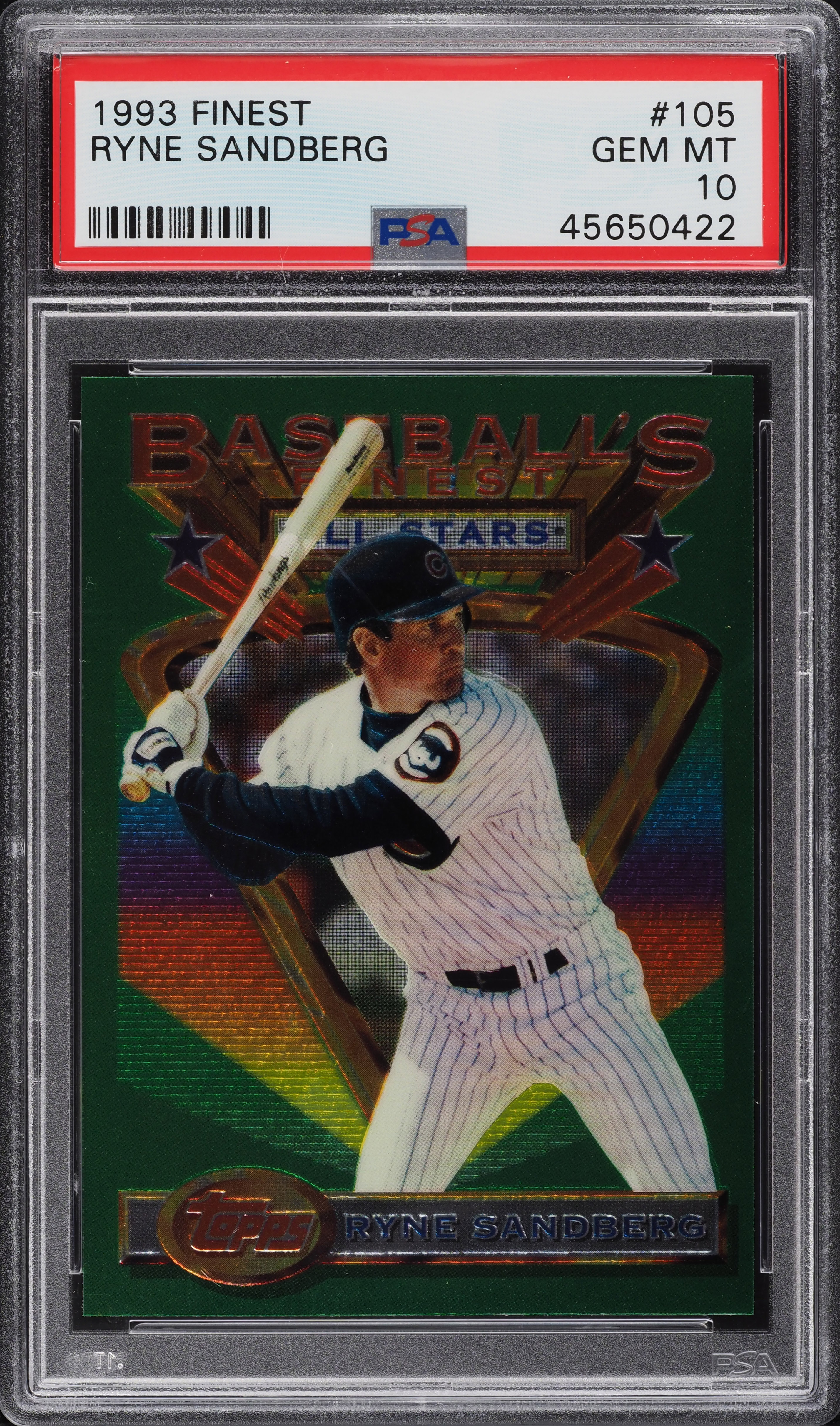 1993 Finest Ryne Sandberg ALL-STAR #105 PSA 10 GEM MINT