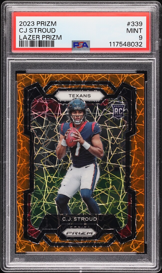 2023 Panini Prizm Lazer CJ Stroud ROOKIE #339 PSA 9 MINT
