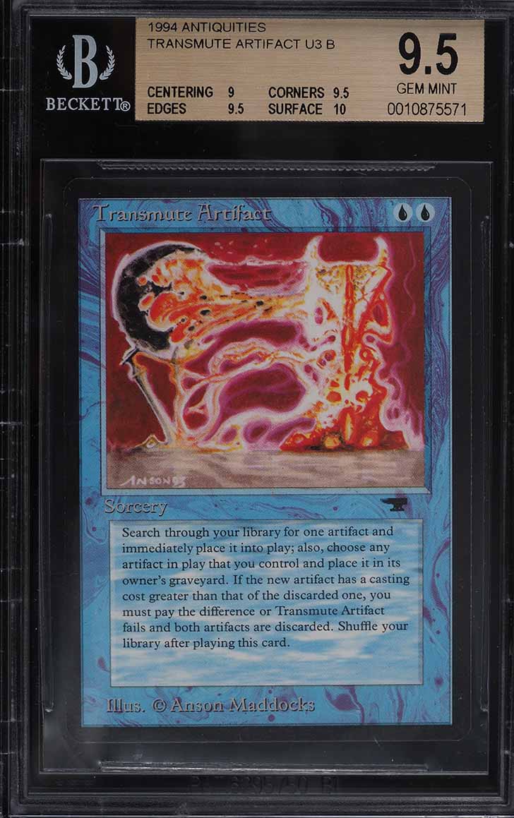 1994 Magic The Gathering MTG Antiquities Transmute Artifact U3 B BGS 9.5 GEM