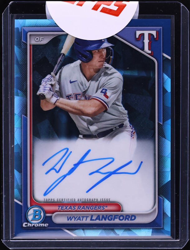 2024 Bowman Chrome Sapphire Wyatt Langford PROSPECT AUTO #BSPA-WLA