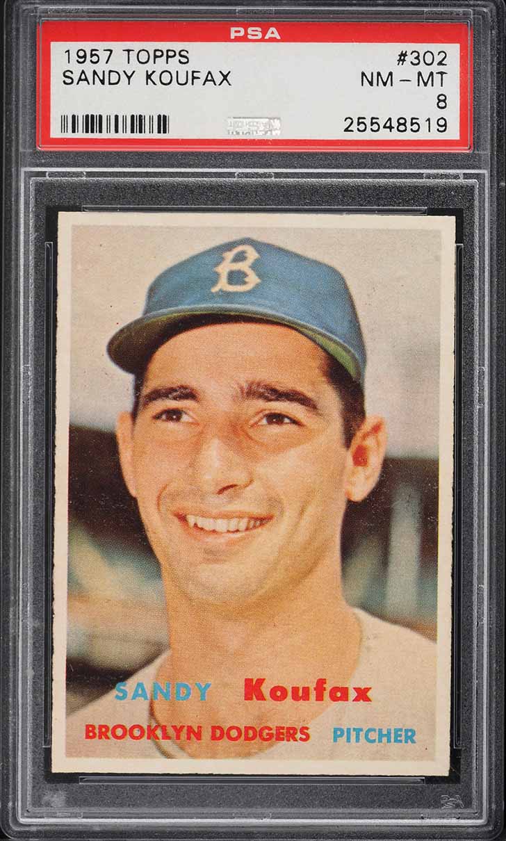 1957 Topps Sandy Koufax #302 PSA 8 NM-MT (PWCC-A)