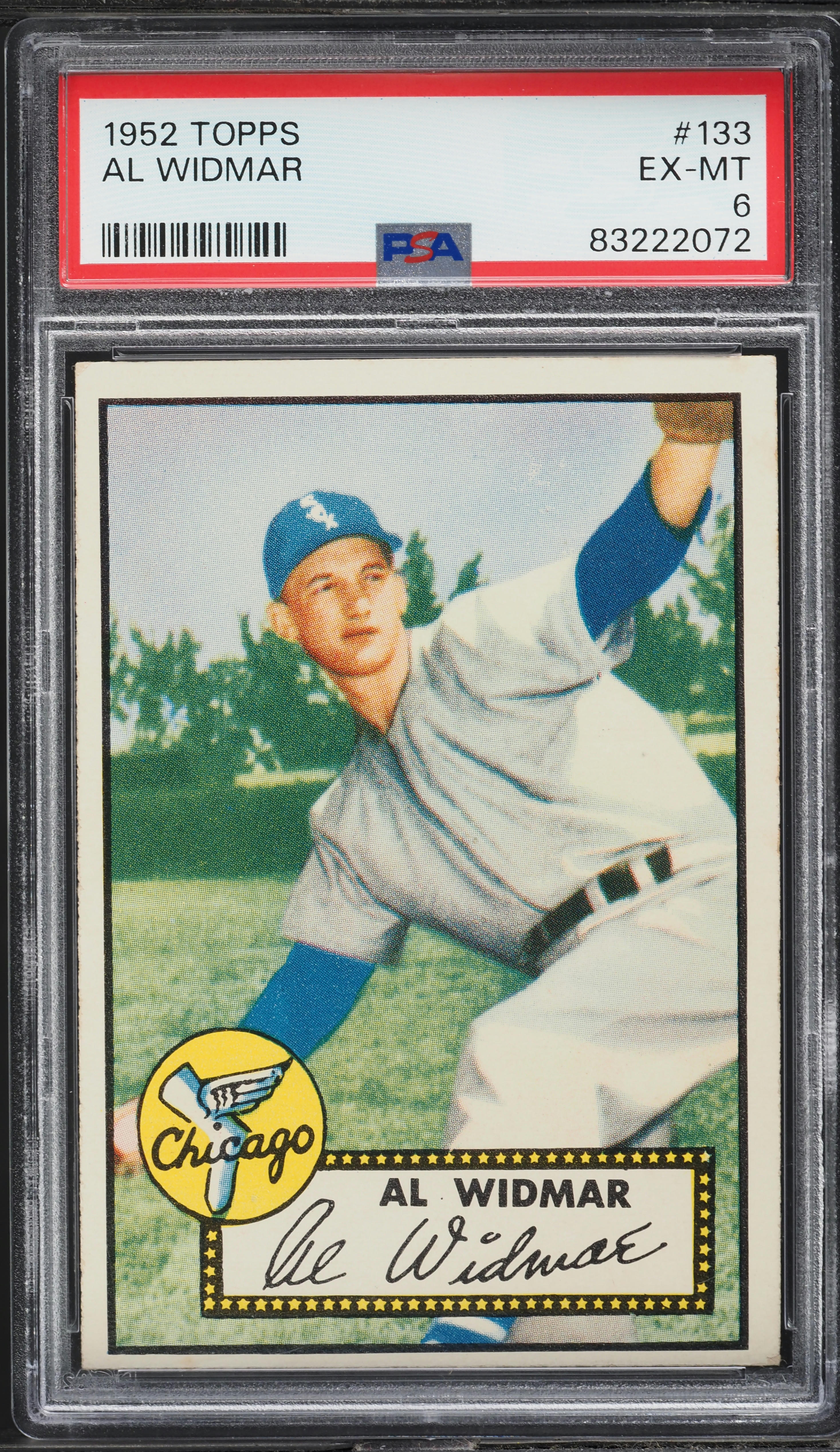 1952 Topps Al Widmar #133 PSA 6 EXMT