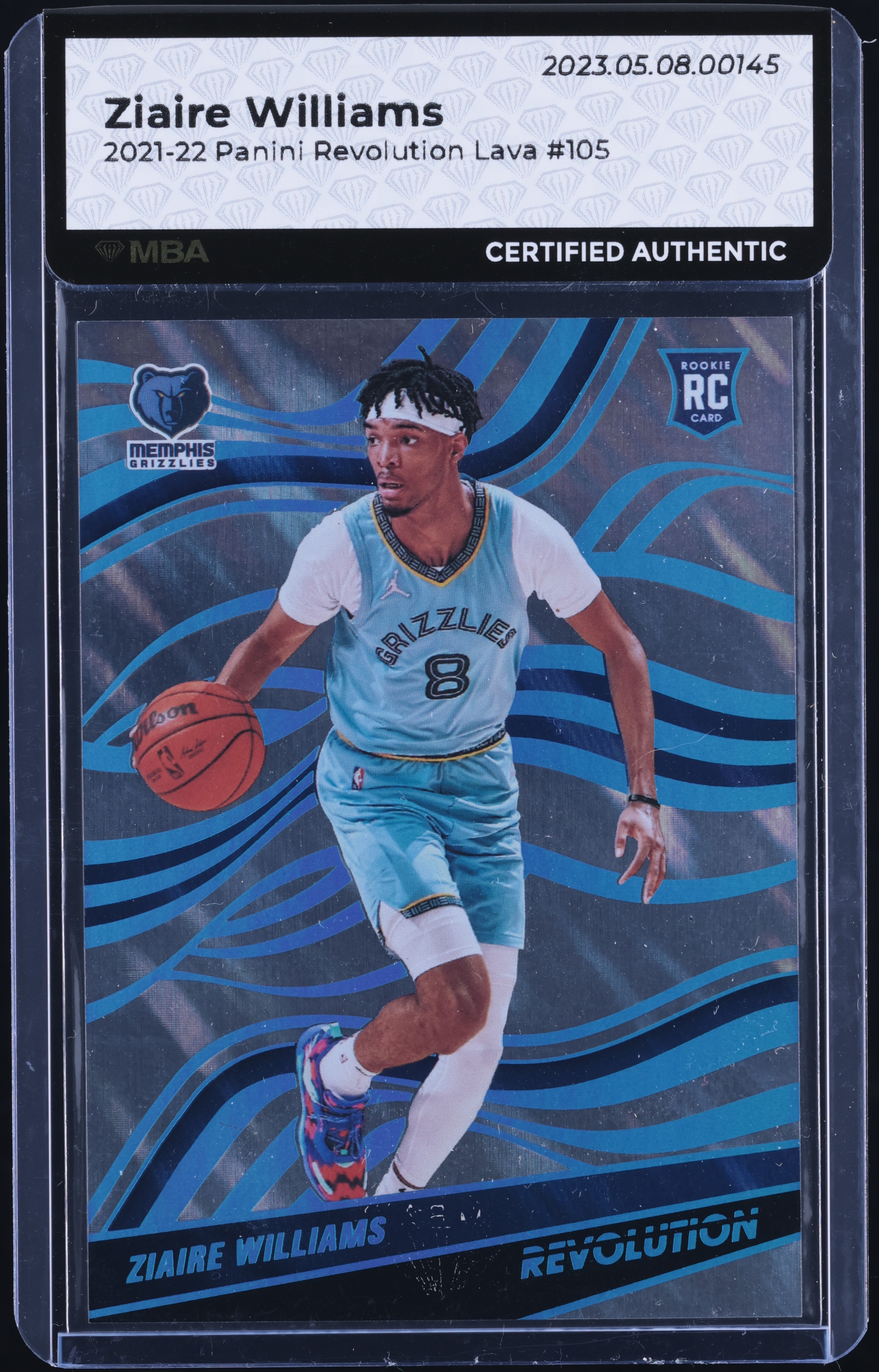 2021 Panini Revolution Lava Ziaire Williams ROOKIE 1/10 #105 MBA AUTH