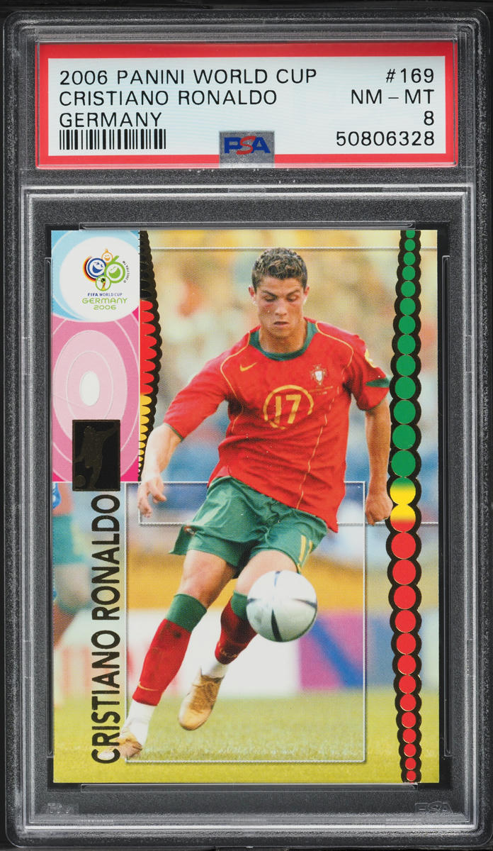2006 Panini World Cup Germany Cristiano Ronaldo #169 PSA 8 NM-MT