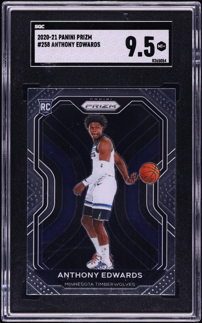 2020 Panini Prizm Anthony Edwards ROOKIE #258 SGC 9.5 MINT+