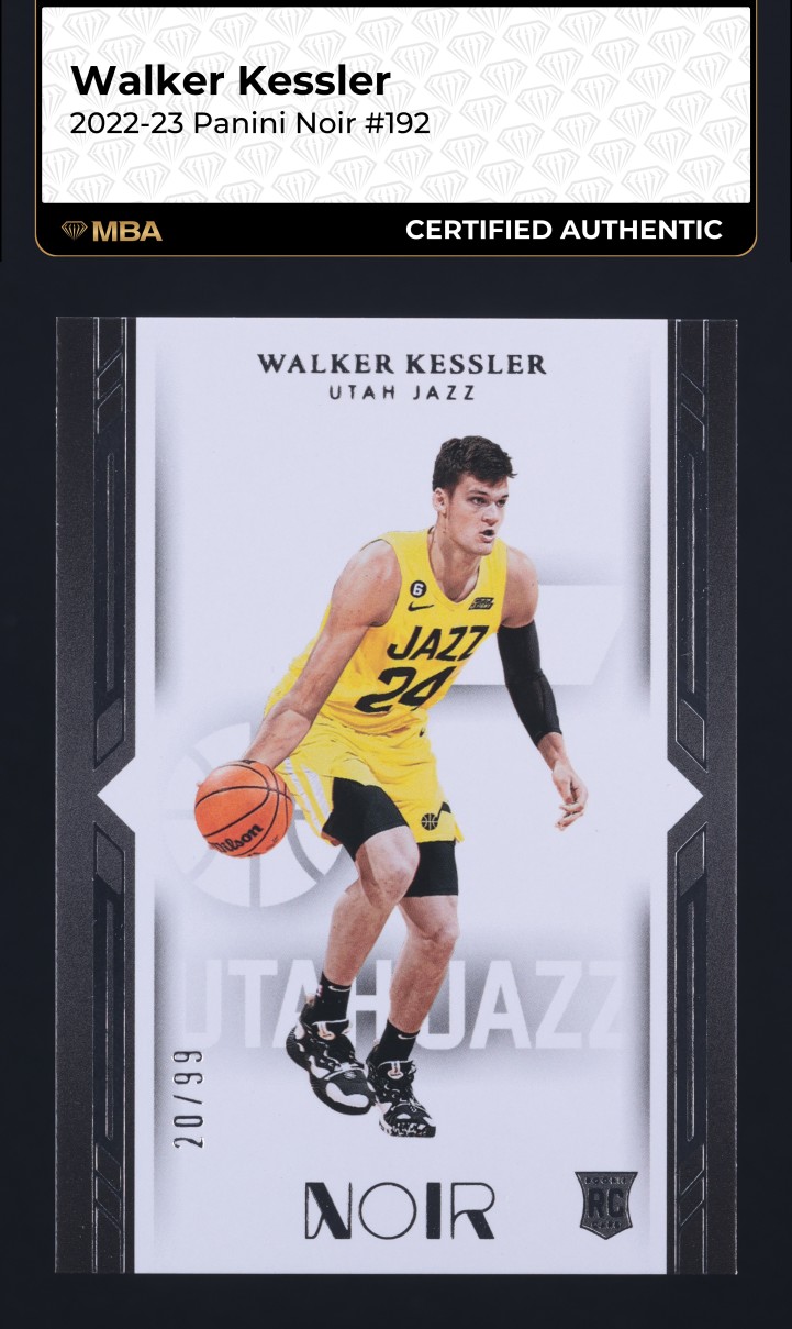 2022 Panini Noir Walker Kessler ROOKIE /99 #192 MBA AUTH