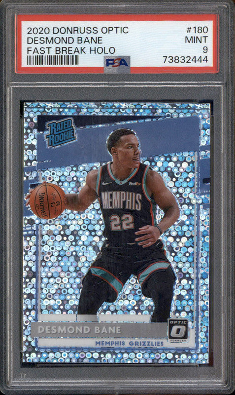 2020 Panini Donruss Optic Fast Break Holo #180 Desmond Bane RC PSA 9