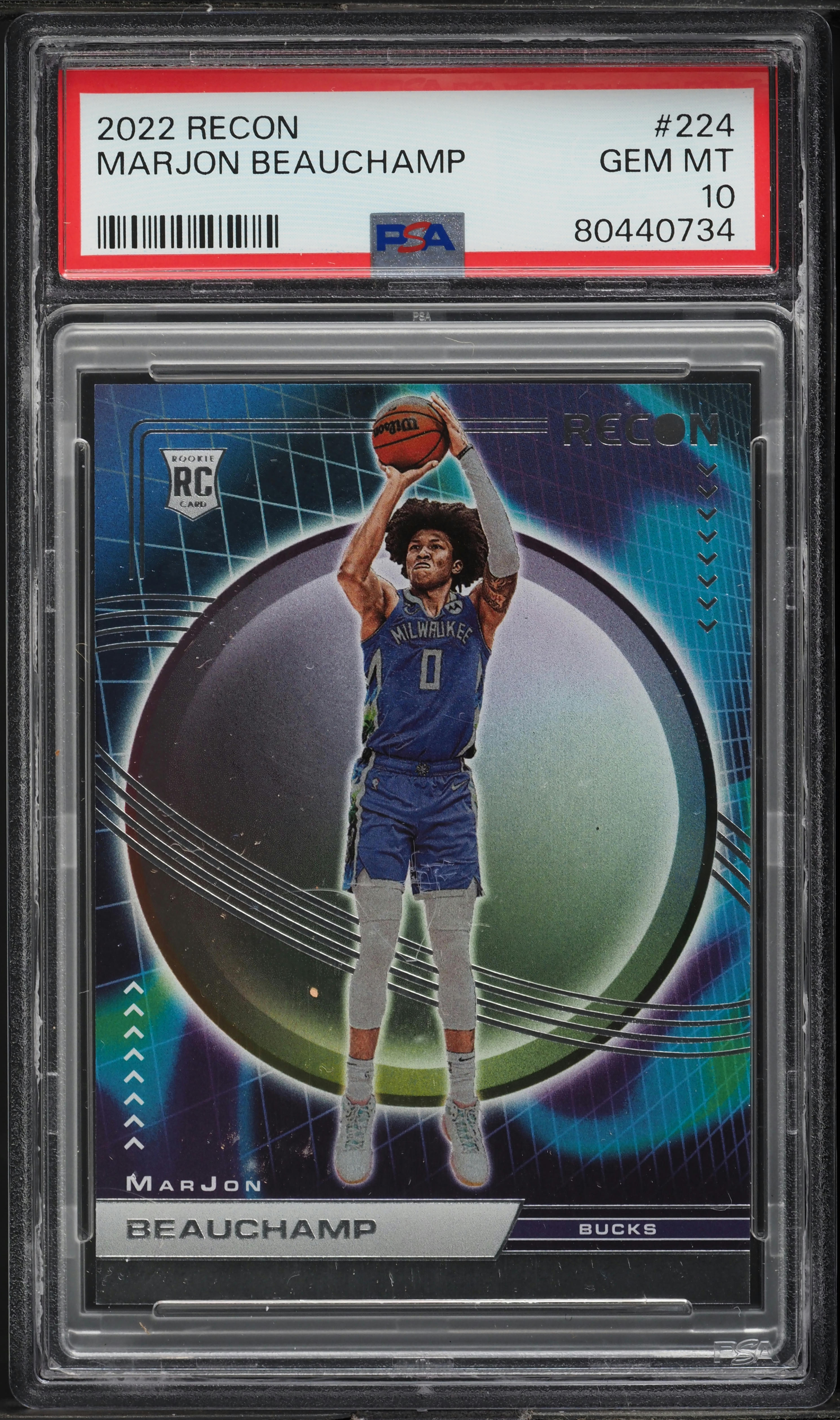 2022 Panini Recon MarJon Beauchamp ROOKIE #224 PSA 10 GEM MINT