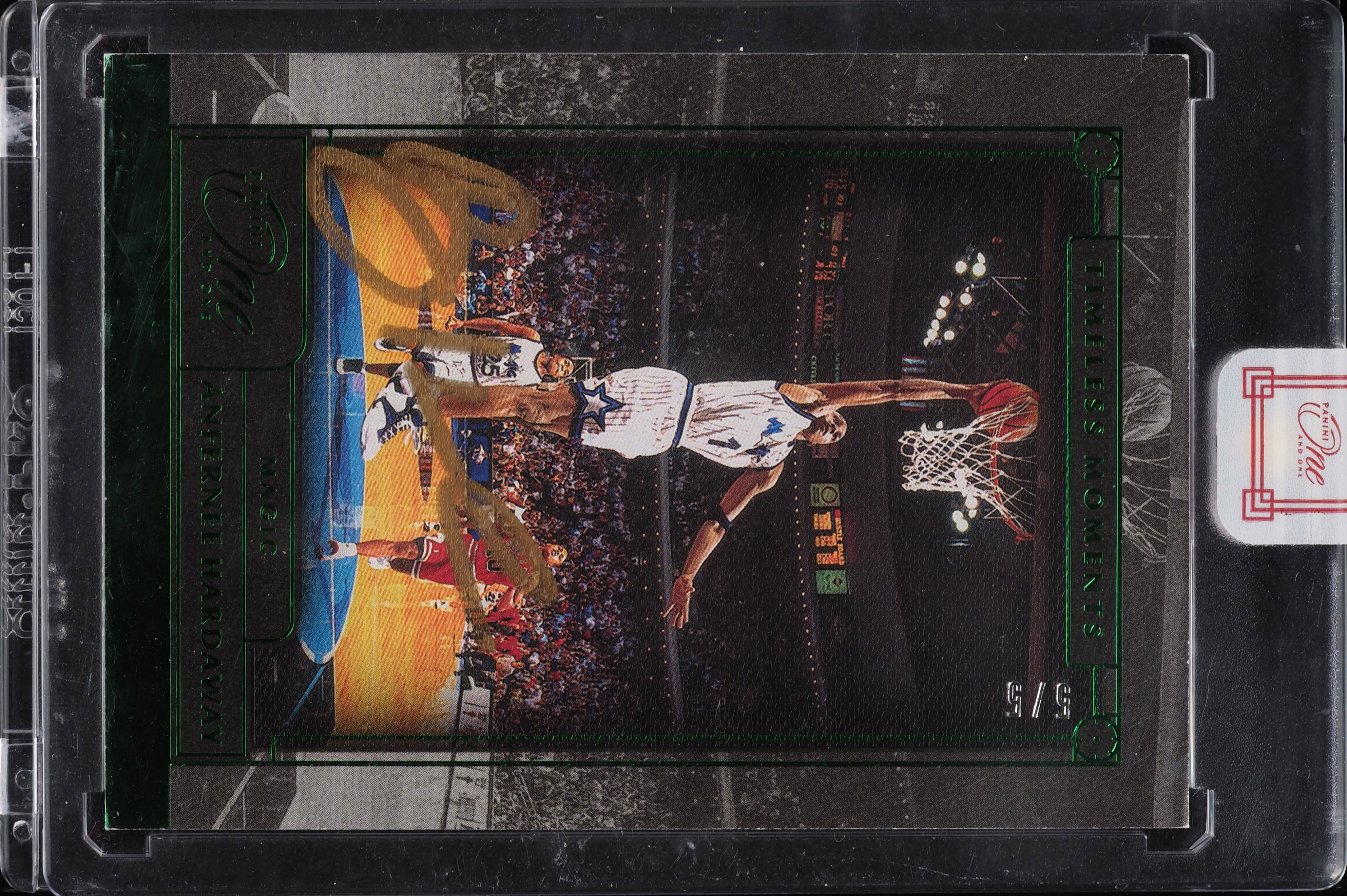 2020 Panini One And One Timeless Moments Green Anfernee Hardaway AUTO 5/5