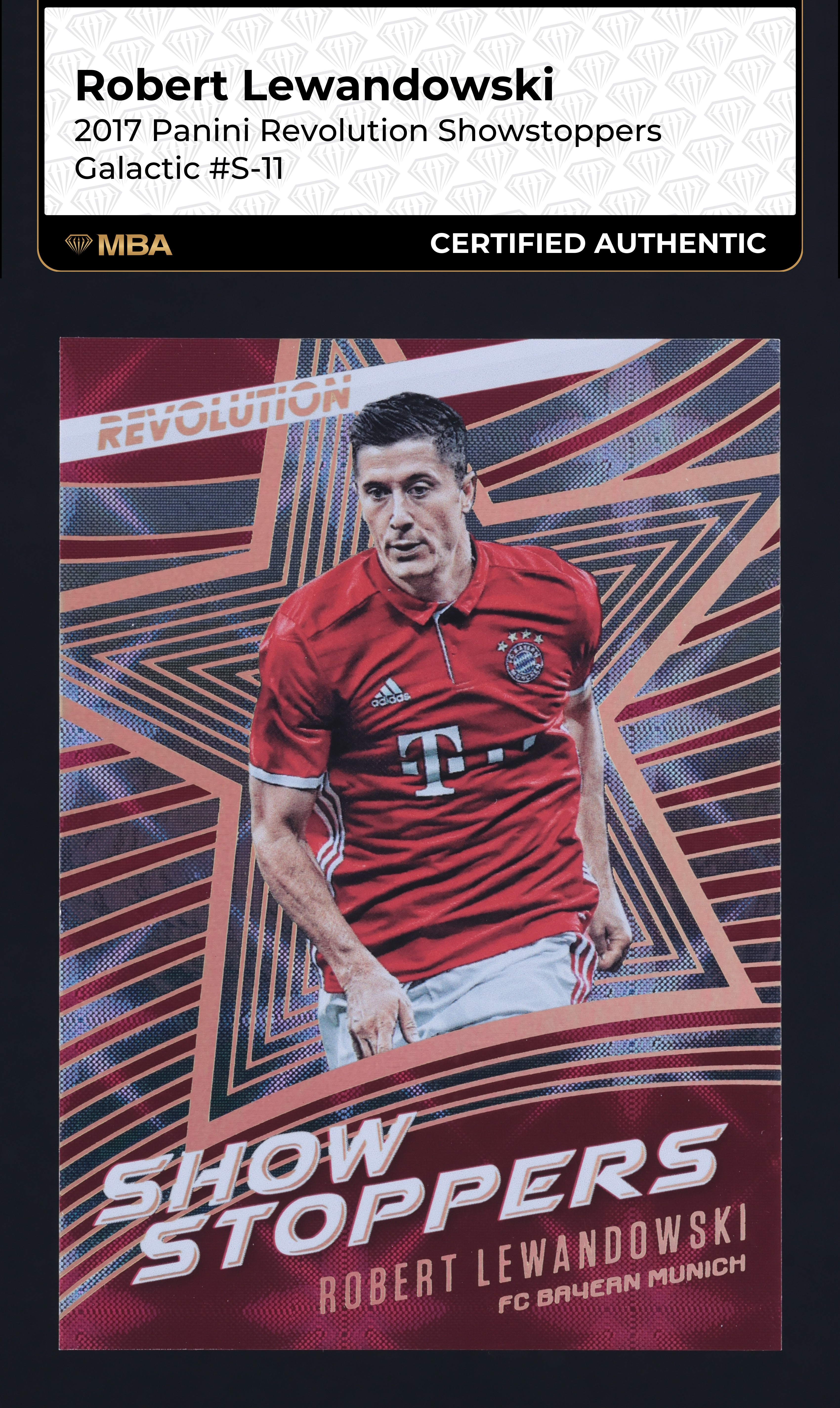 2017 Panini Revolution Showstoppers Galactic Robert Lewandowski #S-11 MBA AUTH