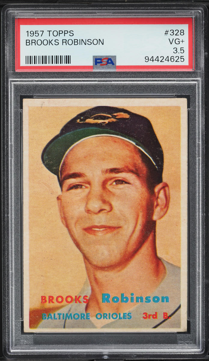 1957 Topps Brooks Robinson ROOKIE #328 PSA 3.5 VG+
