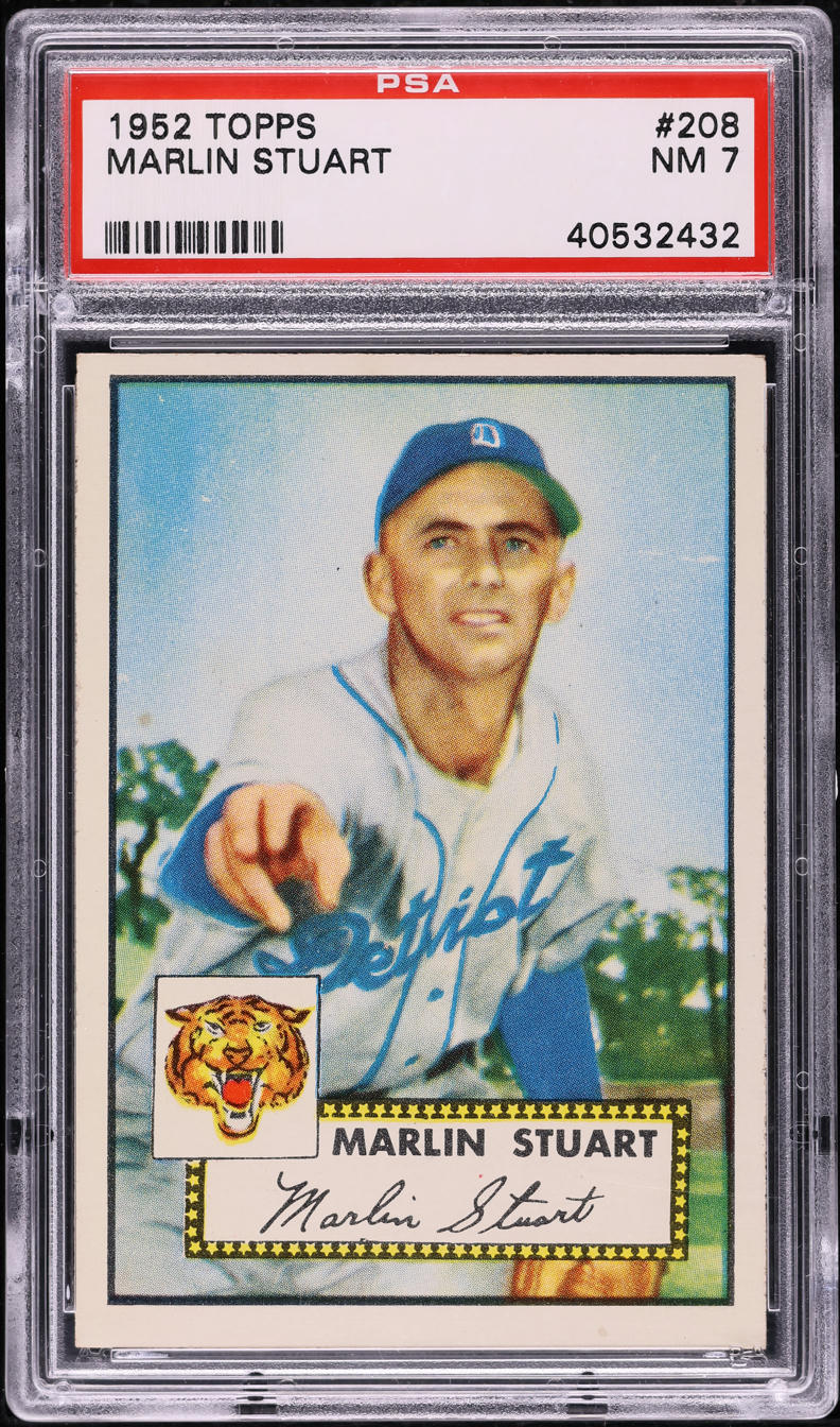 1952 Topps Marlin Stuart #208 PSA 7 NRMT