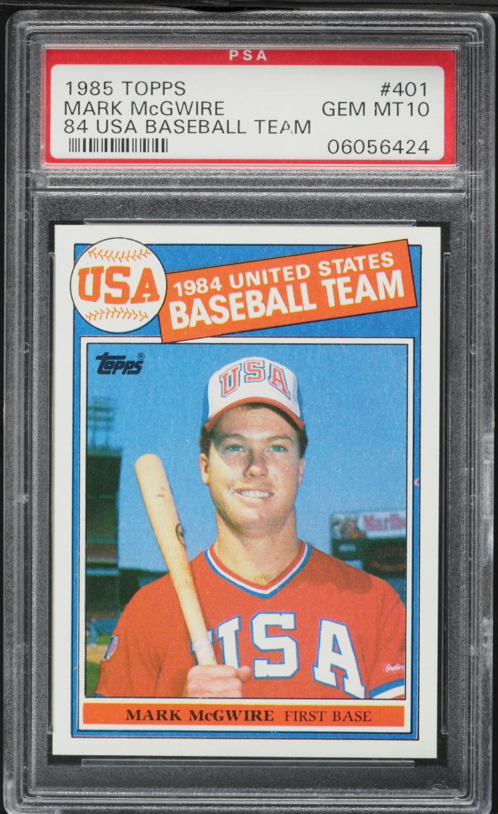 1985 Topps USA Baseball Team Mark McGwire ROOKIE #401 PSA 10 GEM MINT