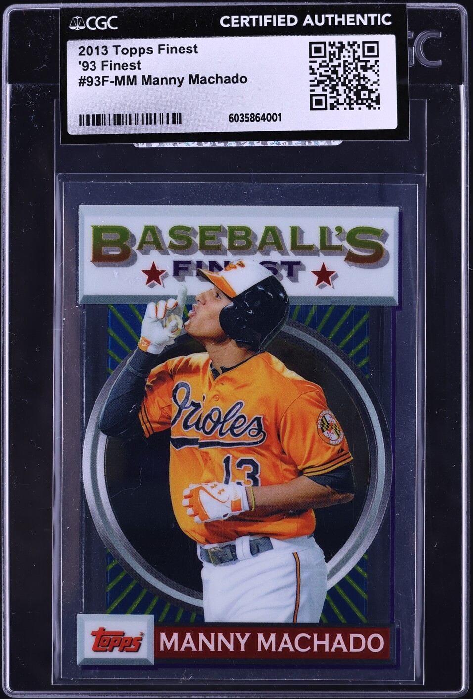 Manny Machado #MM 2013 Pinnacle Baseball Rookie Autographs