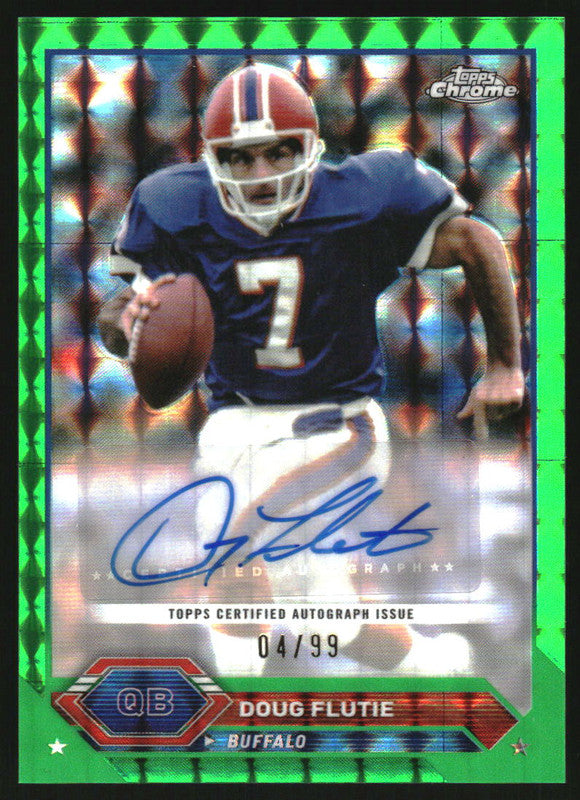 2023 Topps Composite Chrome Autographs Geometric Green Doug Flutie Auto /99