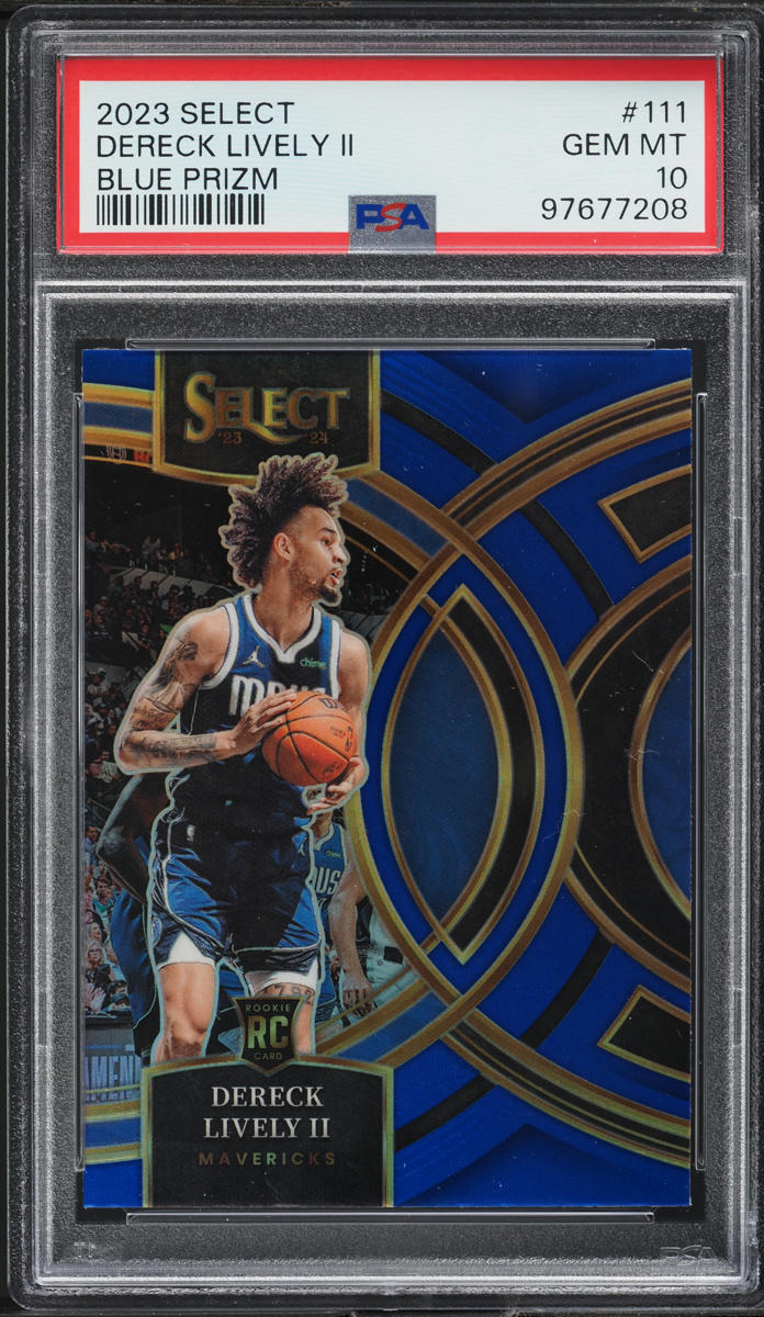 2023 Select Premier Blue Prizm Dereck Lively II ROOKIE #111 PSA 10 GEM MINT