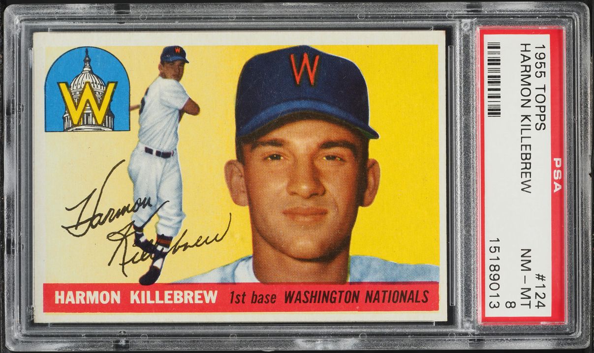 1955 Topps Harmon Killebrew ROOKIE #124 PSA 8 NM-MT